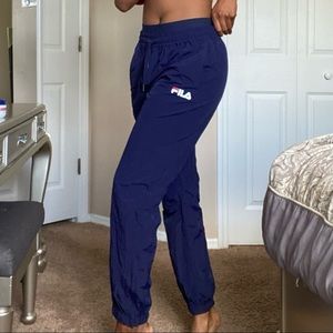 NAVY BLUE WINDBREAKER FILA PANTS
